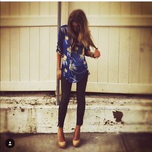 Free People Sheer Hawaiian Shirt